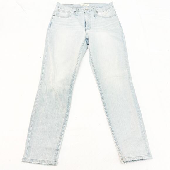 Madewell 9" Mid-Rise Skinny Crop Light Wash Denim Jeans Size 27 - Picture 2 of 8